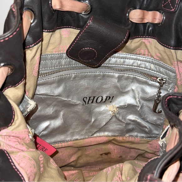 Vintage Pink Juicy Couture Tote Bag Handbag Purse Velour Y2K Daydreamer - Picture 7 of 13